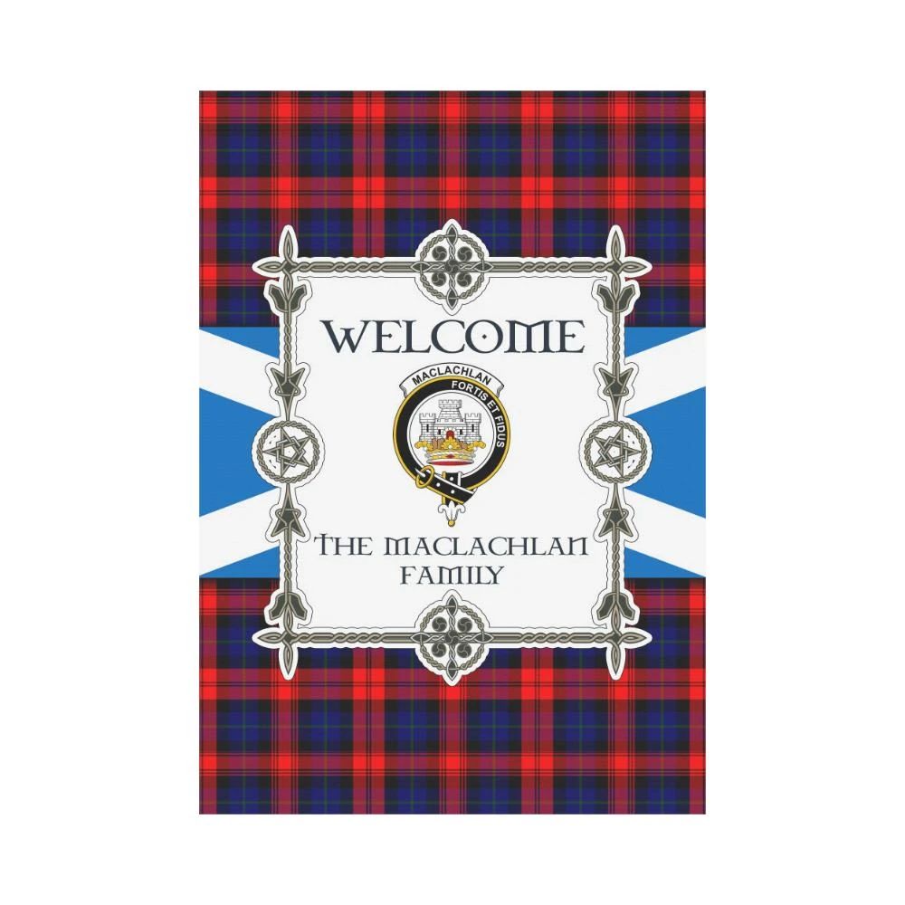 Maclachlan Clan Garden Flag, Scottish Tartan Maclachlan Clans Garden Flag New Style