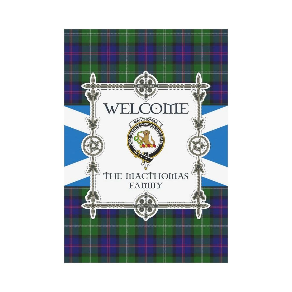 Macthomas Clan Garden Flag, Scottish Tartan Macthomas Clans Garden Flag New Style