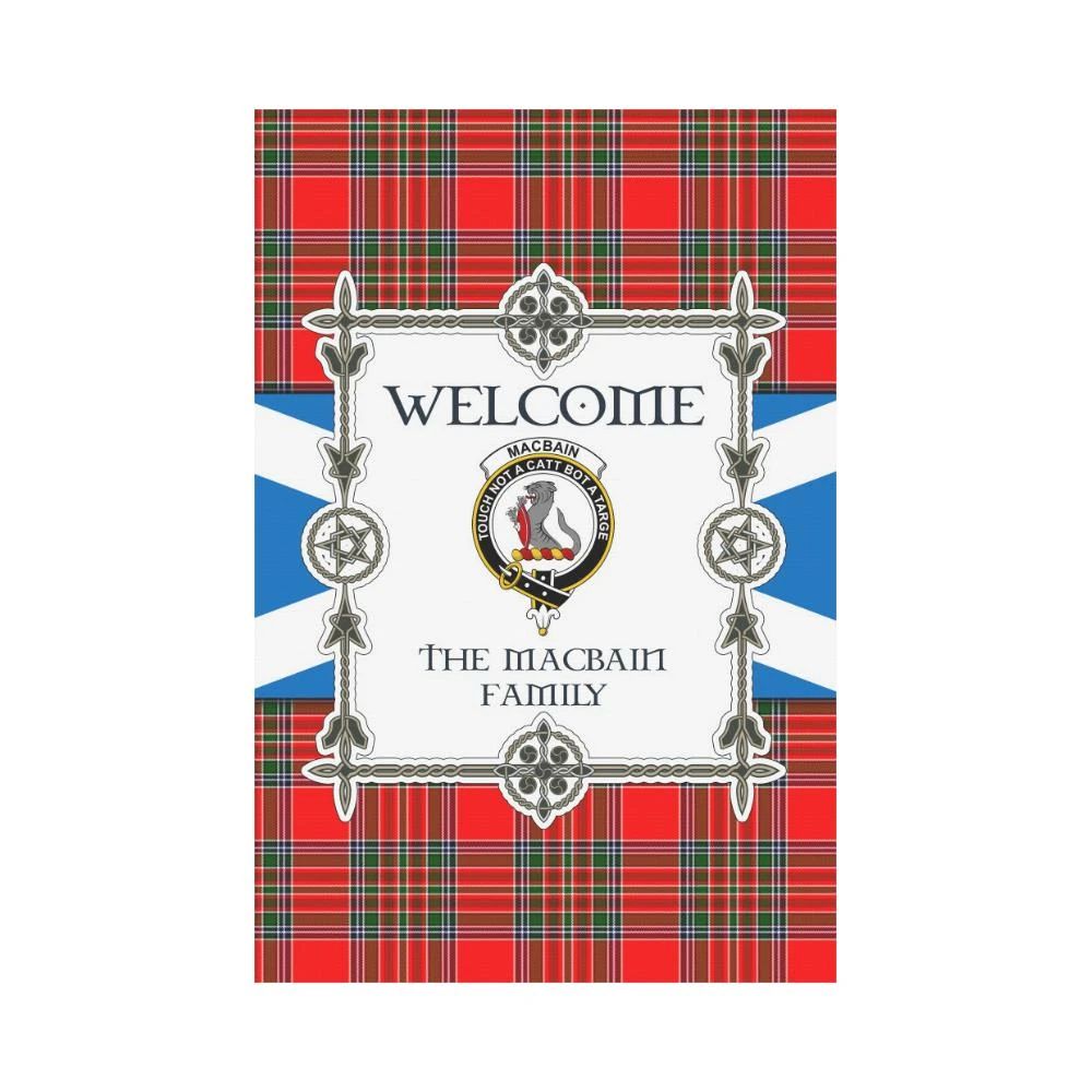 Macbain Clan Garden Flag, Scottish Tartan Macbain Clans Garden Flag New Style