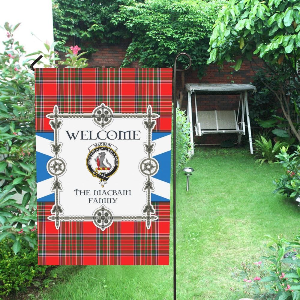 Macbain Clan Garden Flag, Scottish Tartan Macbain Clans Garden Flag New Style