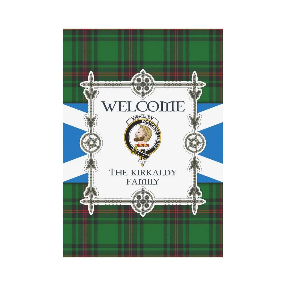 Kirkaldy Clan Garden Flag, Scottish Tartan Kirkaldy Clans Garden Flag New Style