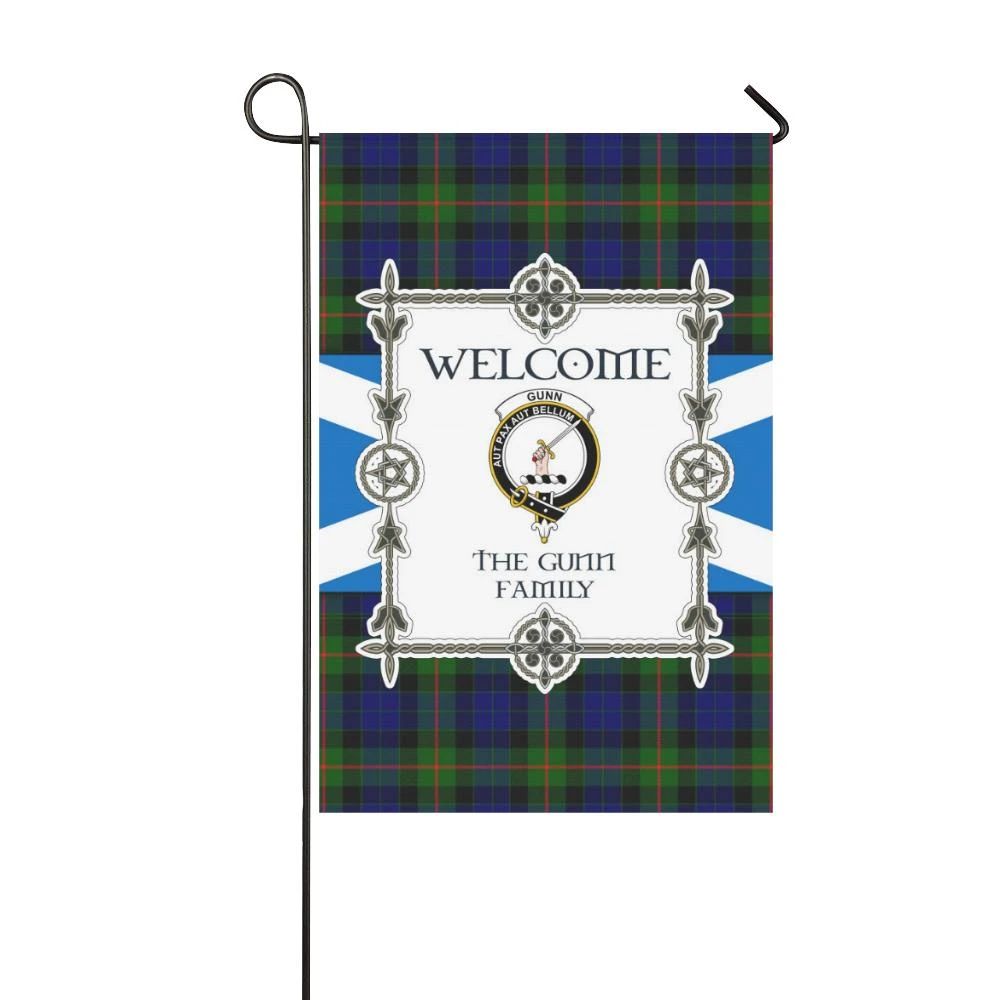 Gunn Clan Garden Flag, Scottish Tartan Gunn Clans Garden Flag New Style