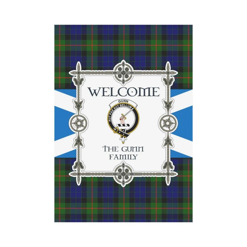Gunn Clan Garden Flag, Scottish Tartan Gunn Clans Garden Flag New Style