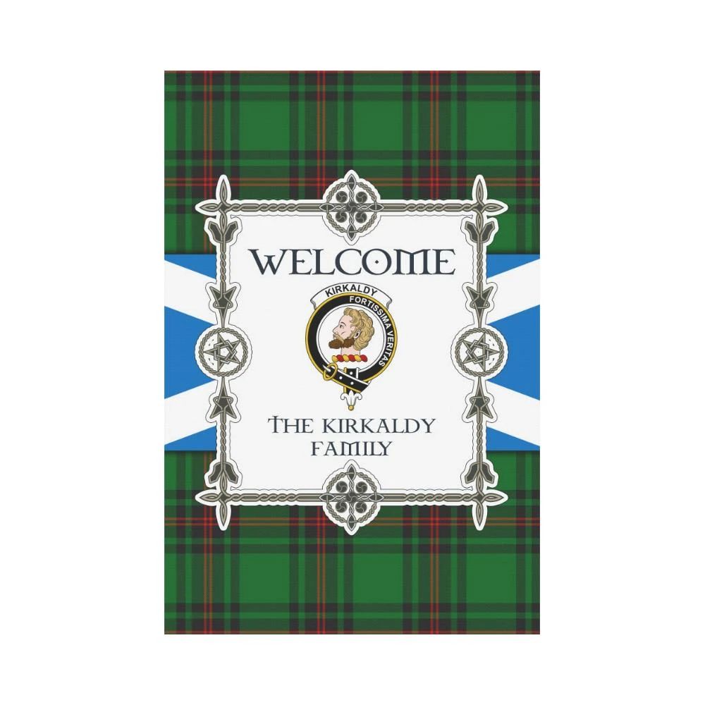 Kirkaldy Clan Garden Flag, Scottish Tartan Kirkaldy Clans Garden Flag New Style