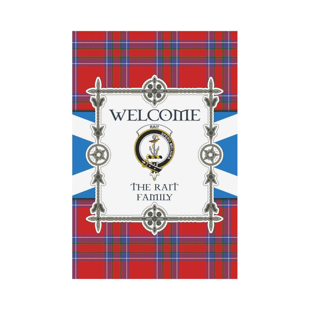 Rait Clan Garden Flag, Scottish Tartan Rait Clans Garden Flag New Style