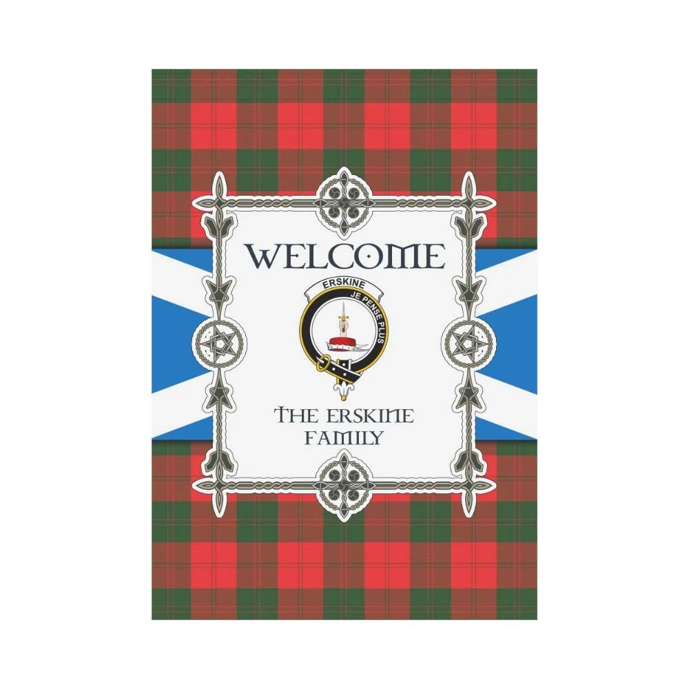Erskine Clan Garden Flag, Scottish Tartan Erskine Clans Garden Flag New Style