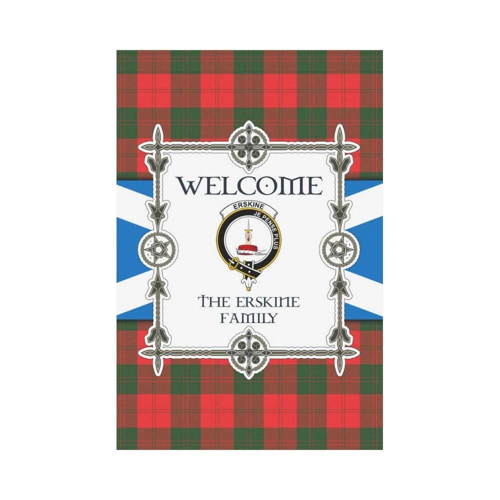 Erskine Clan Garden Flag, Scottish Tartan Erskine Clans Garden Flag New Style