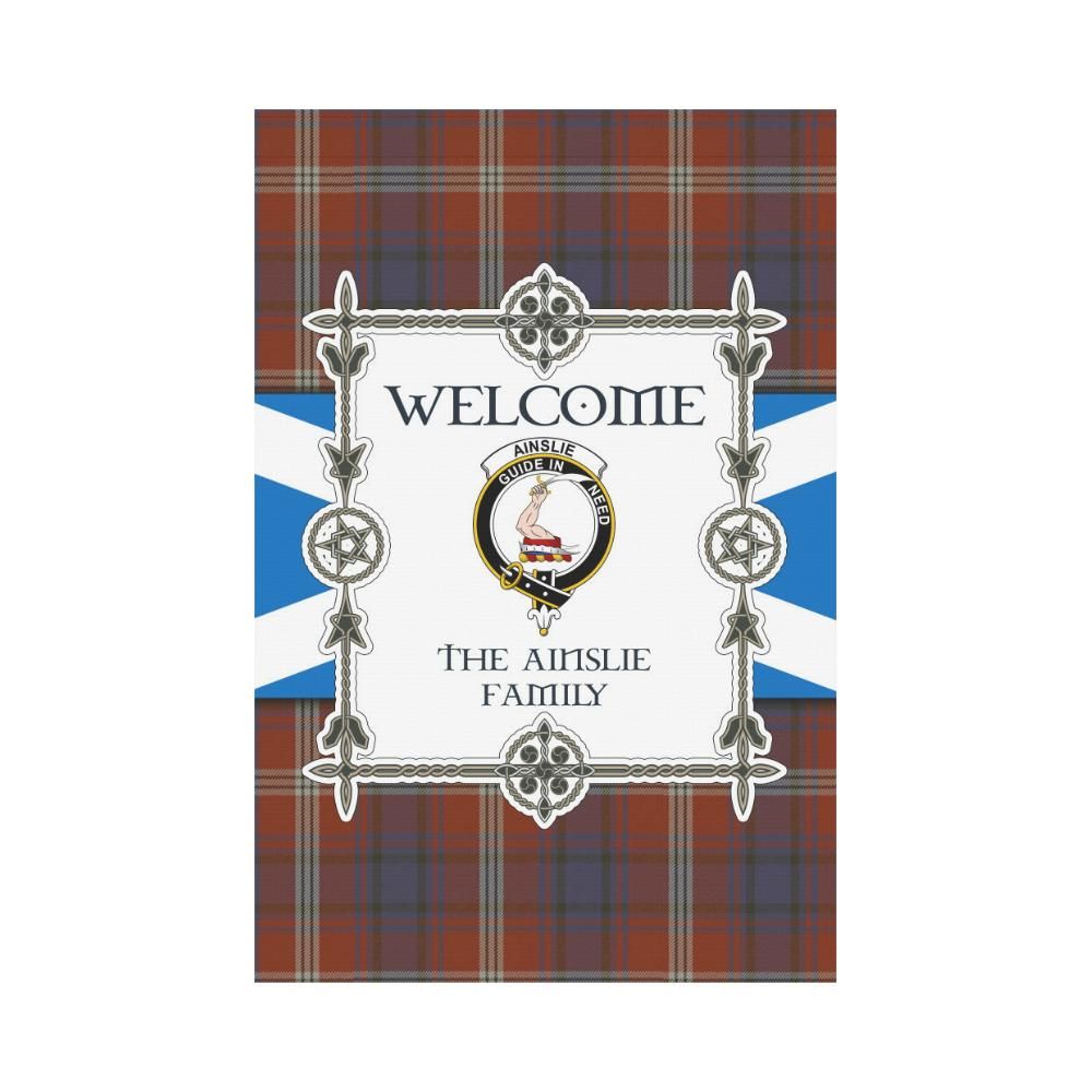 Ainslie Clan Garden Flag, Scottish Tartan Ainslie Clans Garden Flag New Style