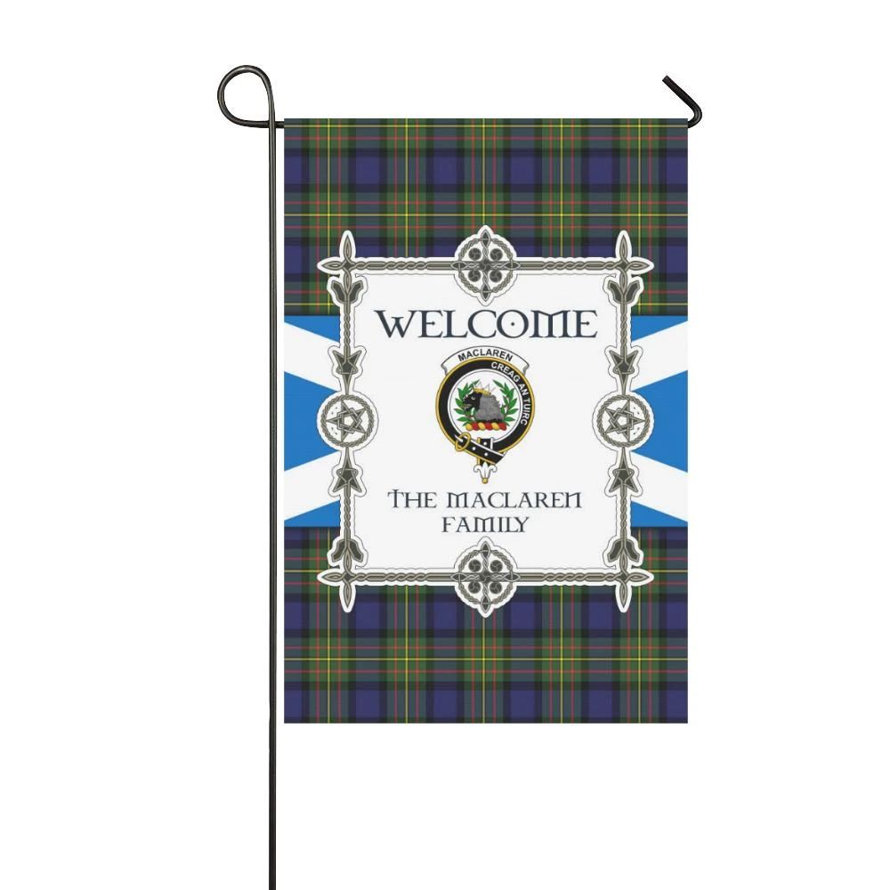 Maclaren Clan Garden Flag, Scottish Tartan Maclaren Clans Garden Flag New Style