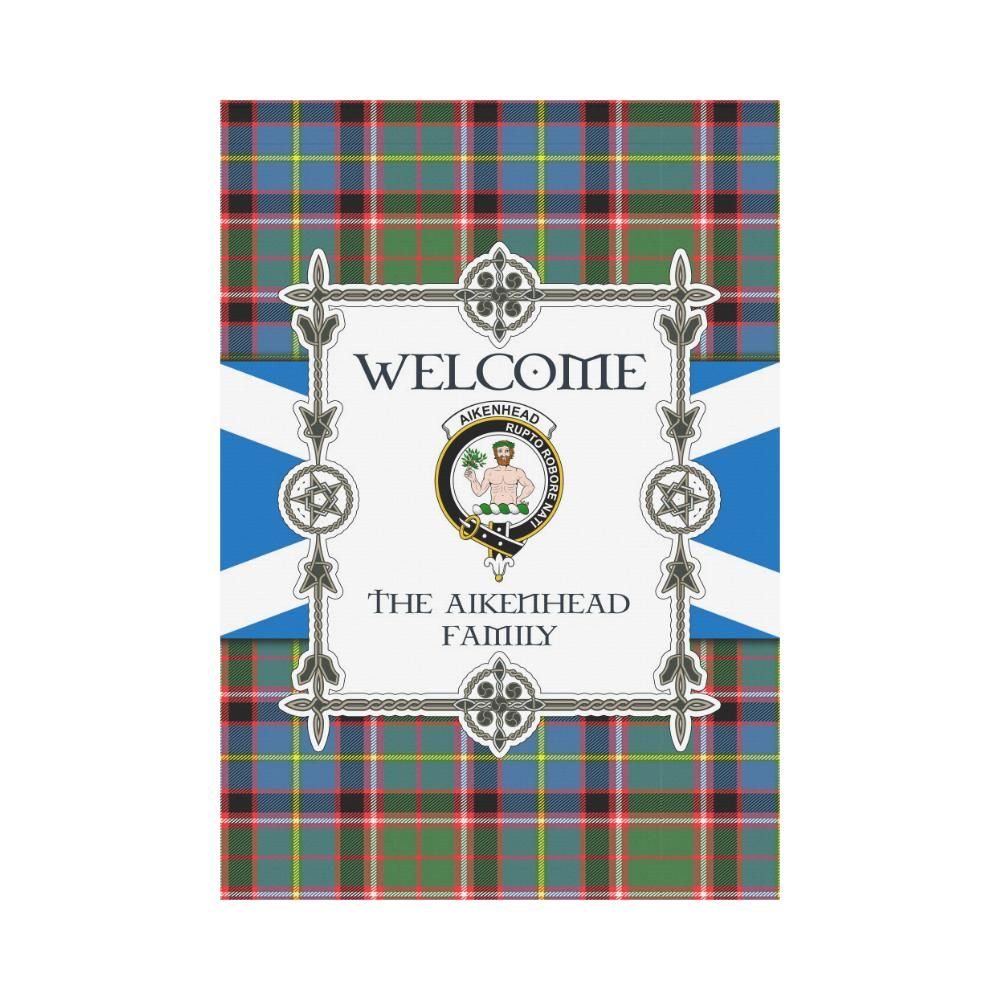 Aikenhead Clan Garden Flag, Scottish Tartan Aikenhead Clans Garden Flag New Style