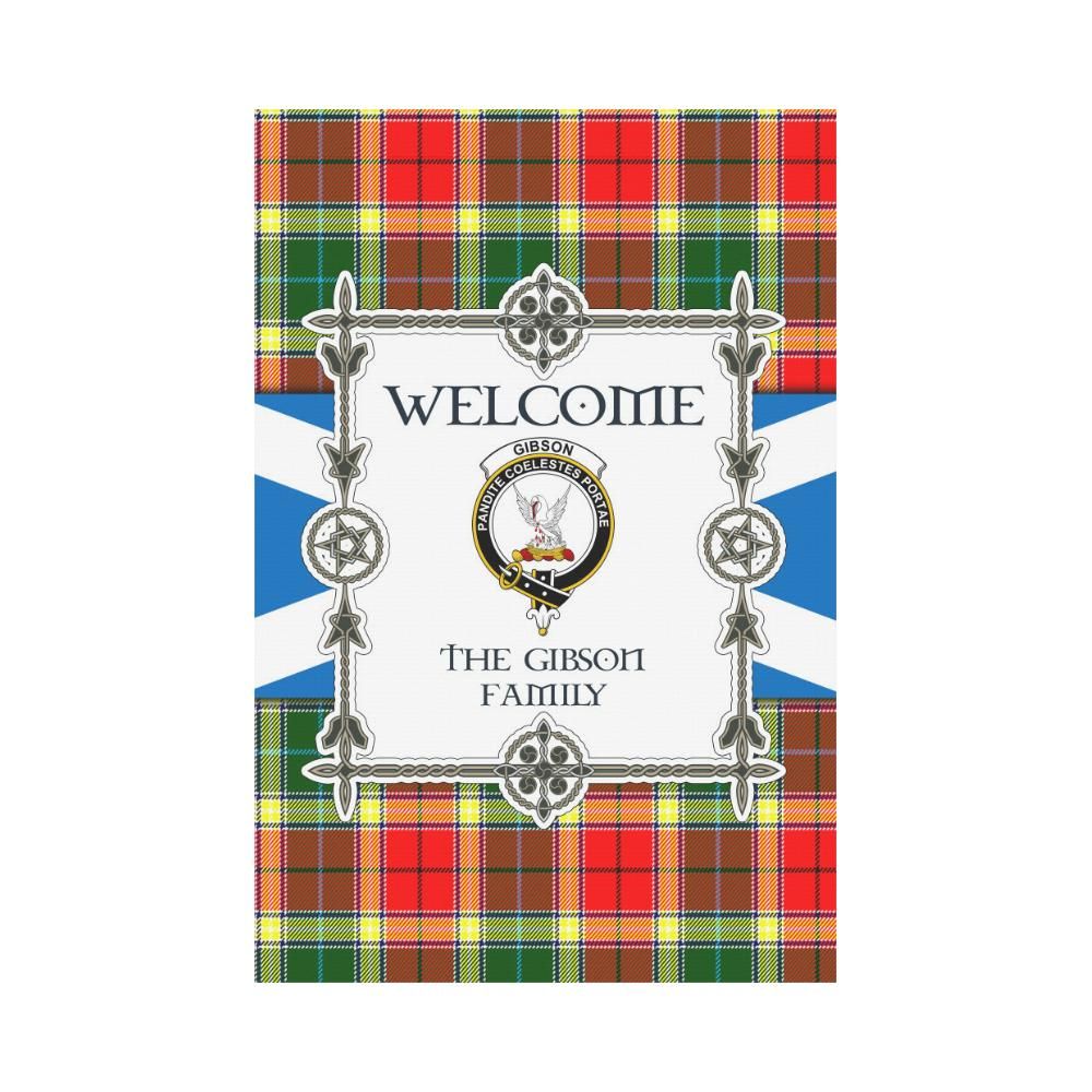 Gibson Clan Garden Flag, Scottish Tartan Gibson Clans Garden Flag New Style