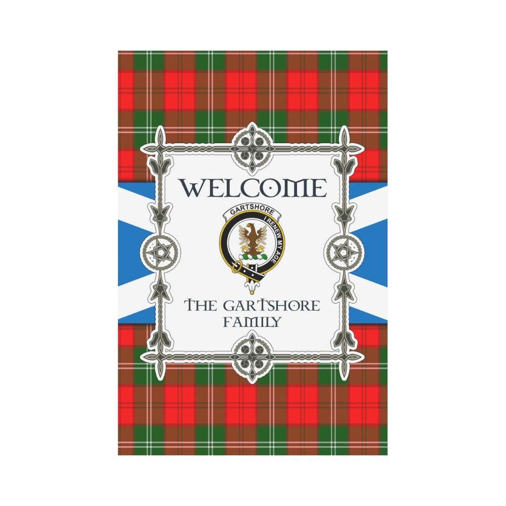 Gartshore Clan Garden Flag, Scottish Tartan Gartshore Clans Garden Flag New Style