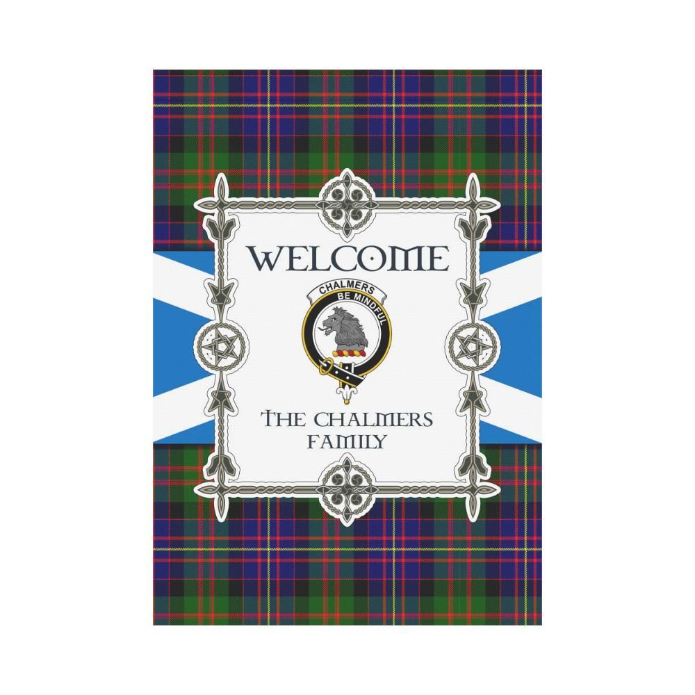 Chalmers Clan Garden Flag, Scottish Tartan Chalmers Clans Garden Flag New Style