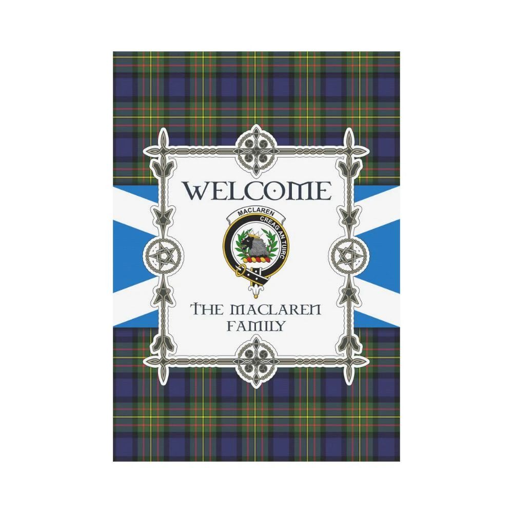 Maclaren Clan Garden Flag, Scottish Tartan Maclaren Clans Garden Flag New Style