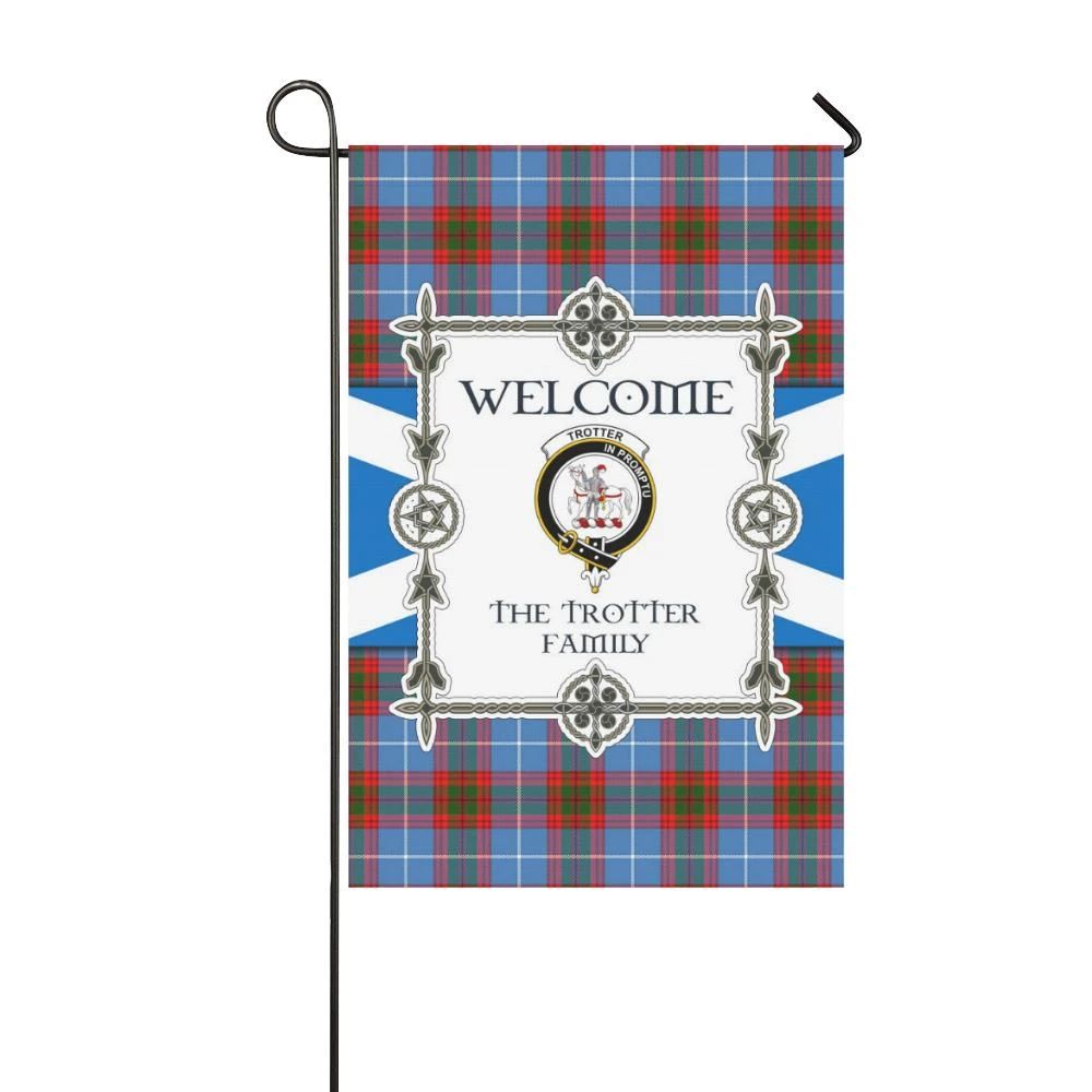 Trotter Clan Garden Flag, Scottish Tartan Trotter Clans Garden Flag New Style