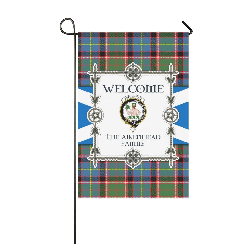 Aikenhead Clan Garden Flag, Scottish Tartan Aikenhead Clans Garden Flag New Style