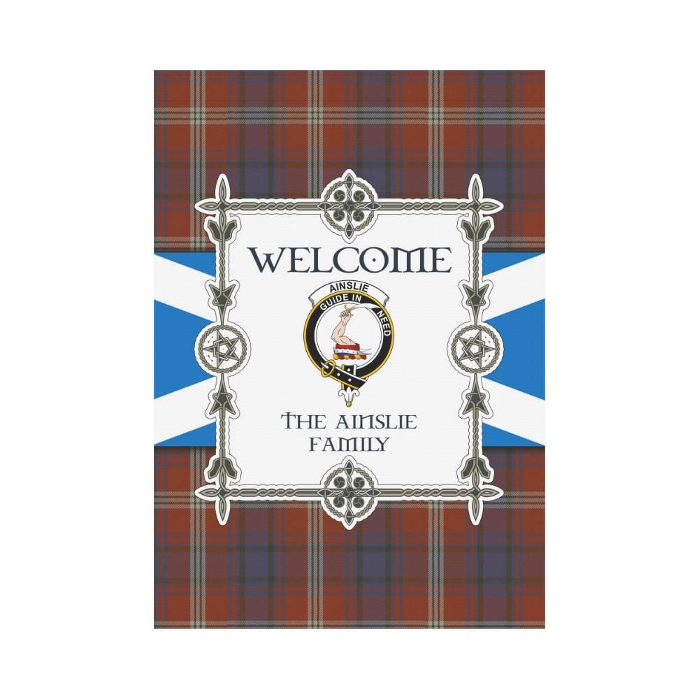 Ainslie Clan Garden Flag, Scottish Tartan Ainslie Clans Garden Flag New Style