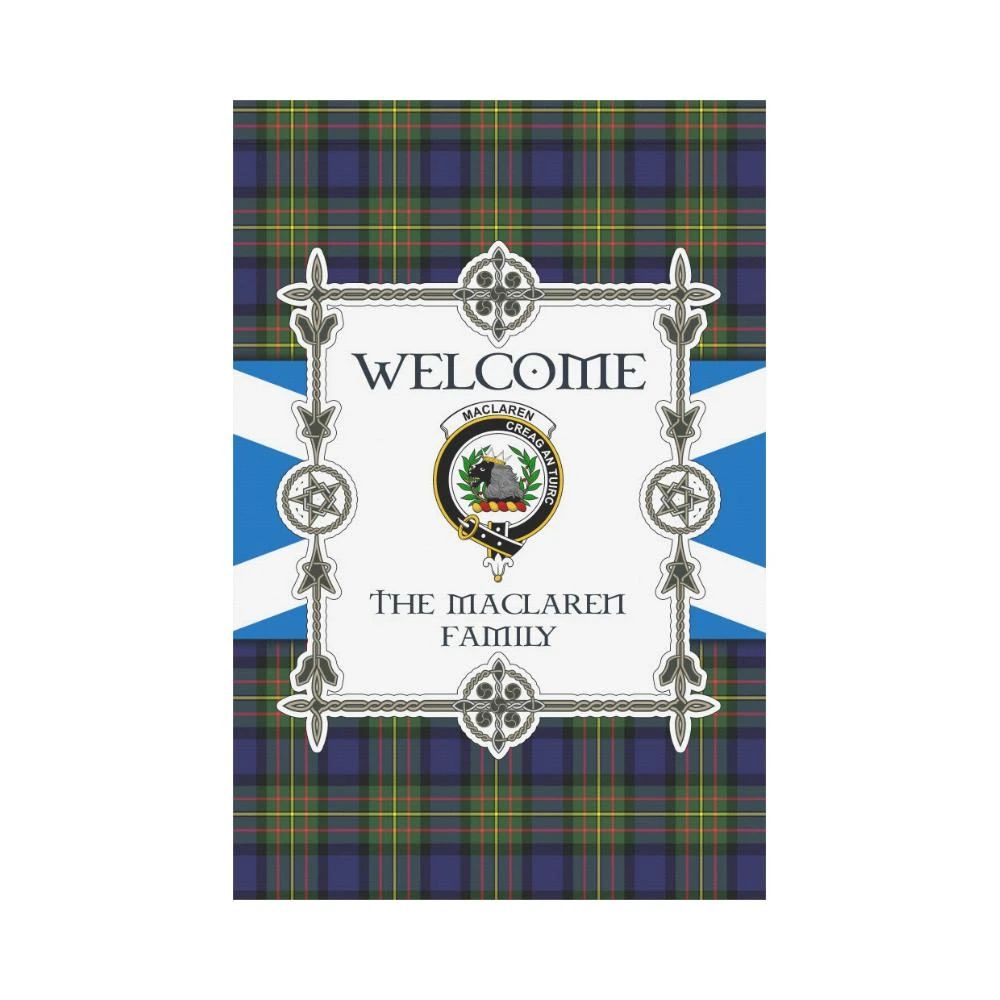 Maclaren Clan Garden Flag, Scottish Tartan Maclaren Clans Garden Flag New Style