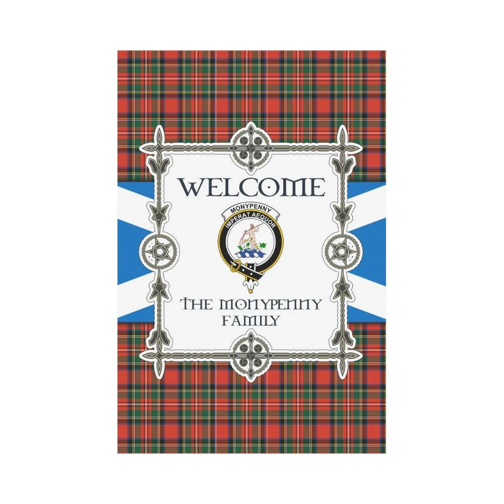 Monypenny Clan Garden Flag, Scottish Tartan Monypenny Clans Garden Flag New Style