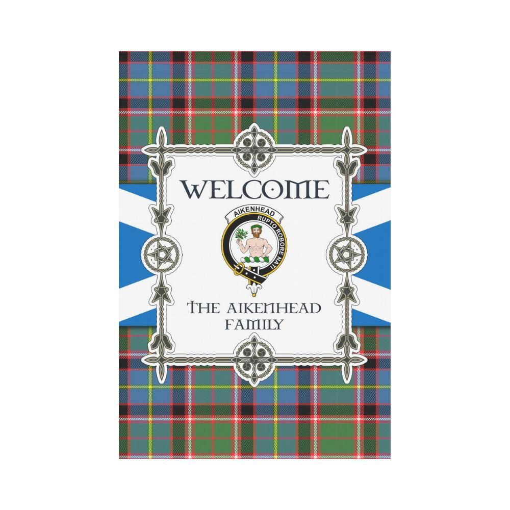 Aikenhead Clan Garden Flag, Scottish Tartan Aikenhead Clans Garden Flag New Style
