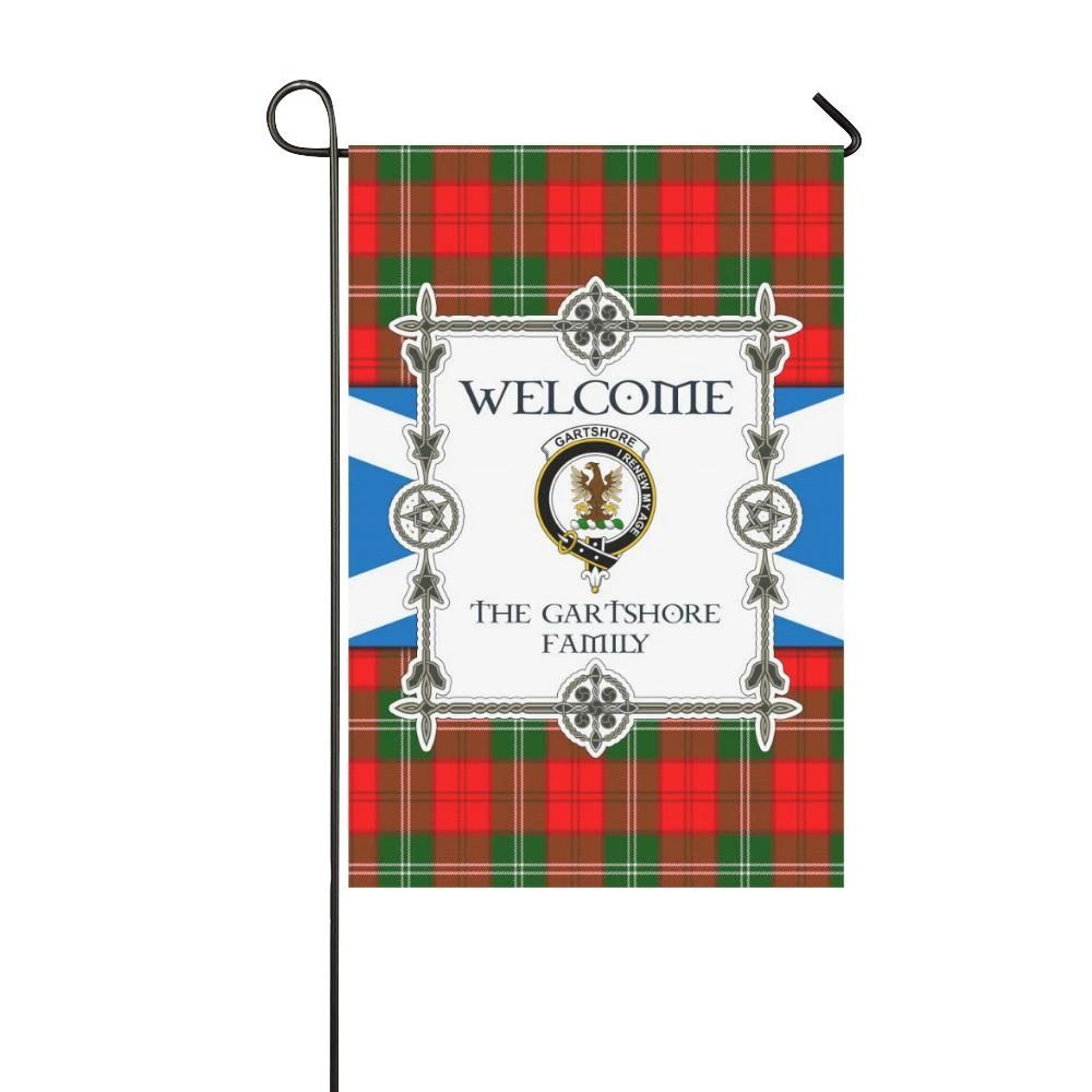 Gartshore Clan Garden Flag, Scottish Tartan Gartshore Clans Garden Flag New Style