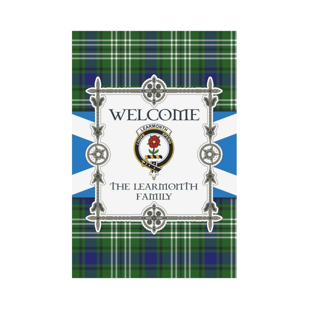 Learmonth Clan Garden Flag, Scottish Tartan Learmonth Clans Garden Flag New Style