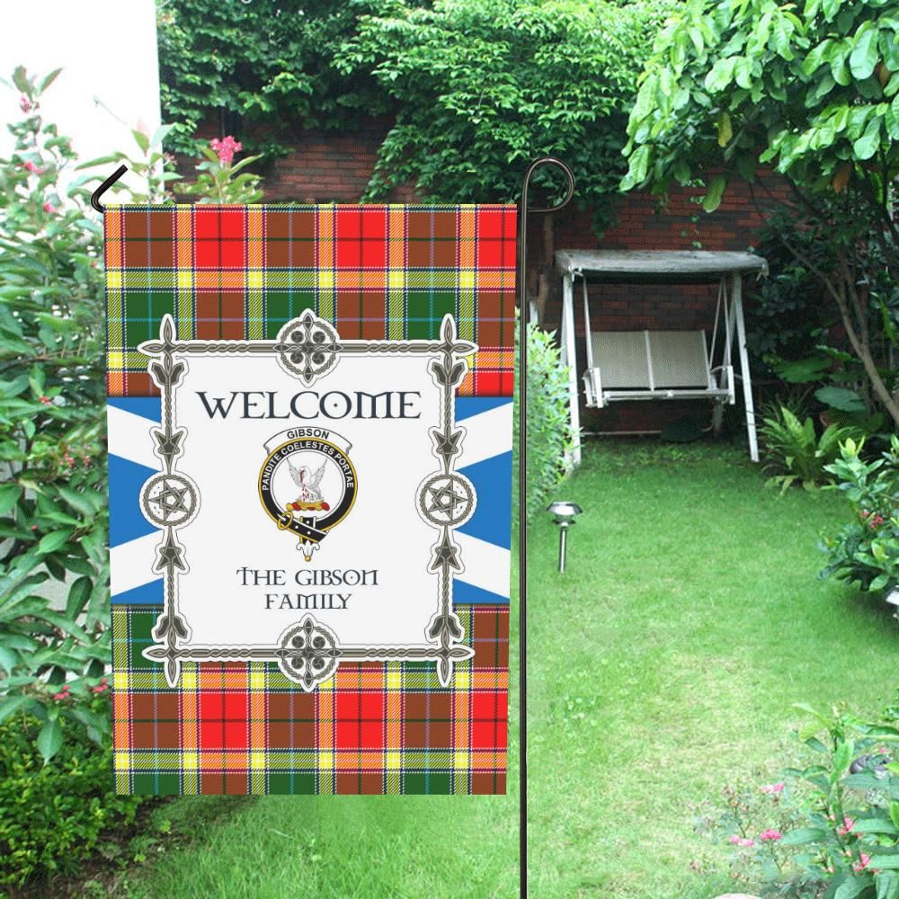 Gibson Clan Garden Flag, Scottish Tartan Gibson Clans Garden Flag New Style
