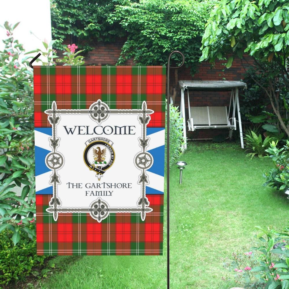 Gartshore Clan Garden Flag, Scottish Tartan Gartshore Clans Garden Flag New Style