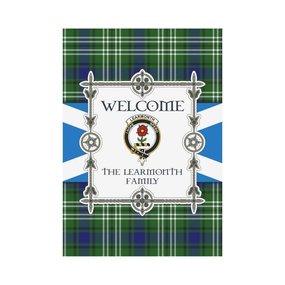 Learmonth Clan Garden Flag, Scottish Tartan Learmonth Clans Garden Flag New Style