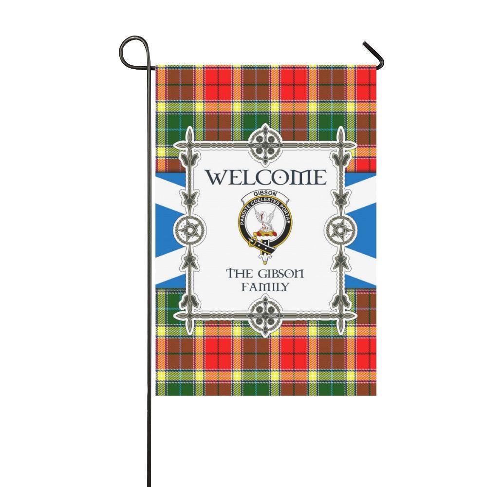 Gibson Clan Garden Flag, Scottish Tartan Gibson Clans Garden Flag New Style