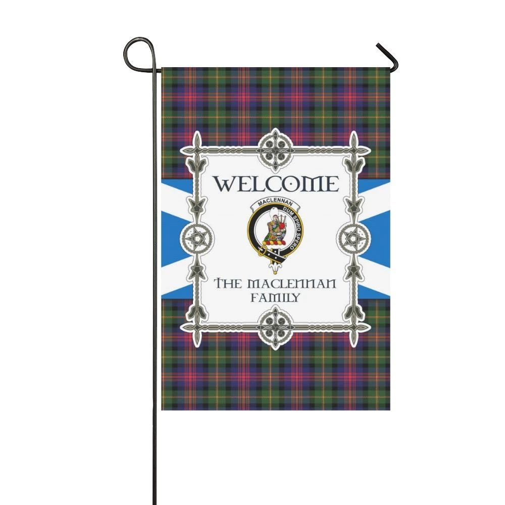 Maclennan Clan Garden Flag, Scottish Tartan Maclennan Clans Garden Flag New Style