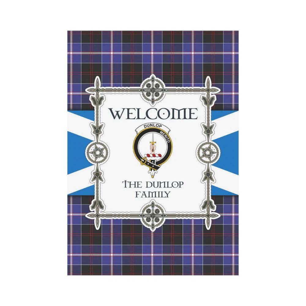 Dunlop Clan Garden Flag, Scottish Tartan Dunlop Clans Garden Flag New Style
