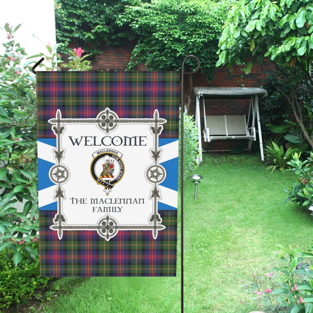 Maclennan Clan Garden Flag, Scottish Tartan Maclennan Clans Garden Flag New Style
