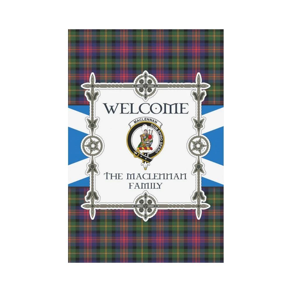 Maclennan Clan Garden Flag, Scottish Tartan Maclennan Clans Garden Flag New Style