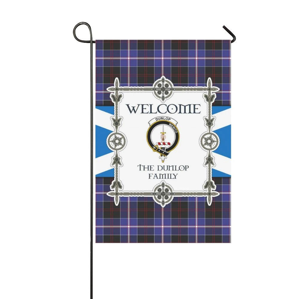 Dunlop Clan Garden Flag, Scottish Tartan Dunlop Clans Garden Flag New Style