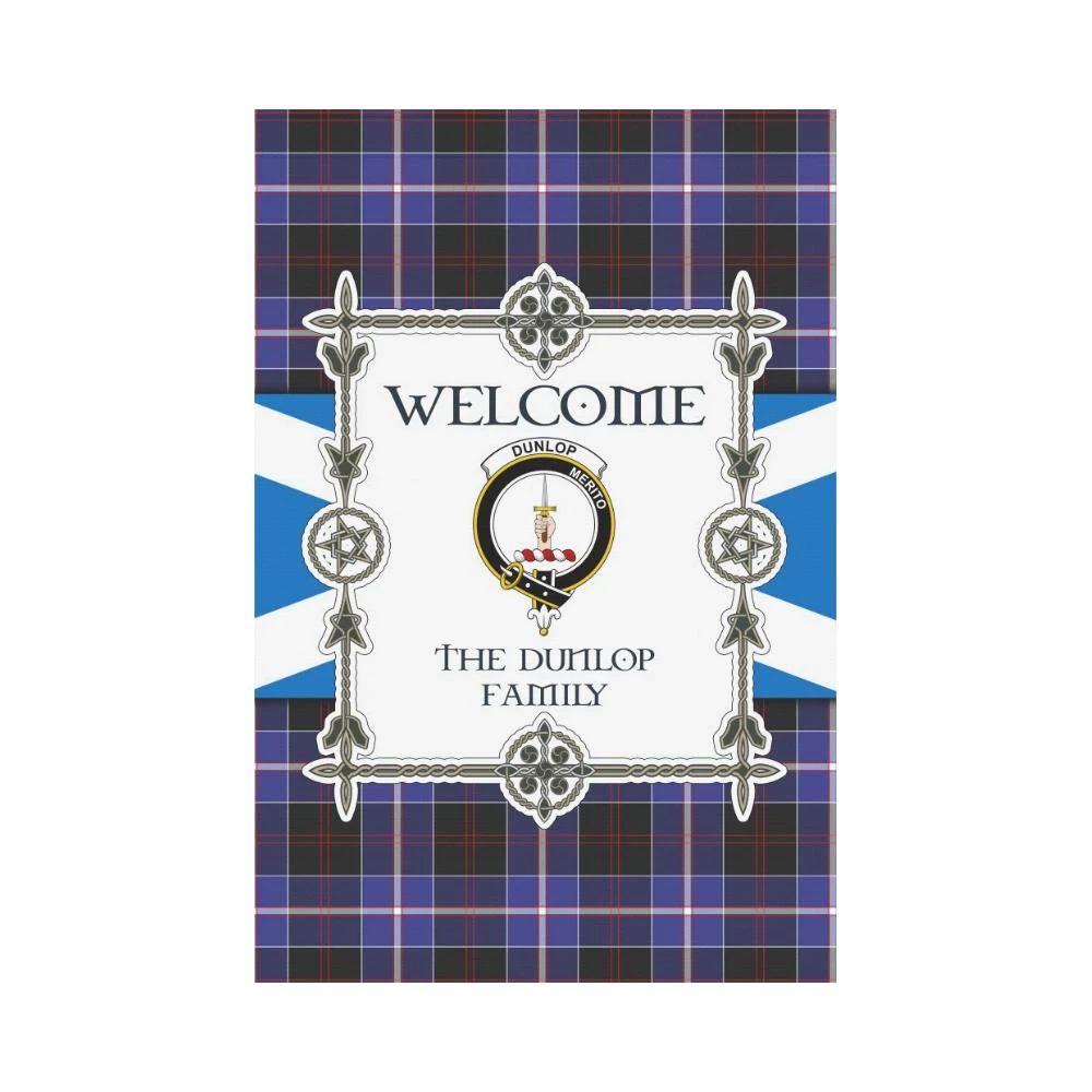 Dunlop Clan Garden Flag, Scottish Tartan Dunlop Clans Garden Flag New Style