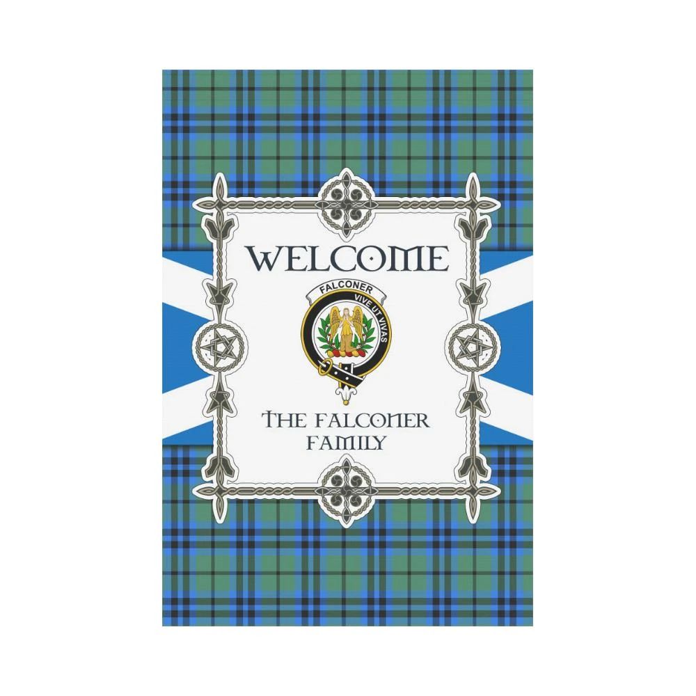 Falconer Clan Garden Flag, Scottish Tartan Falconer Clans Garden Flag New Style