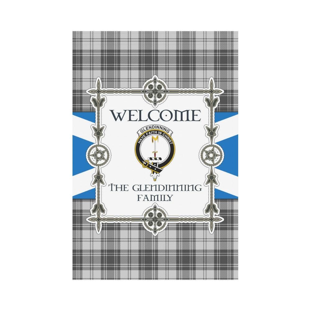 Glendinning Clan Garden Flag, Scottish Tartan Glendinning Clans Garden Flag New Style