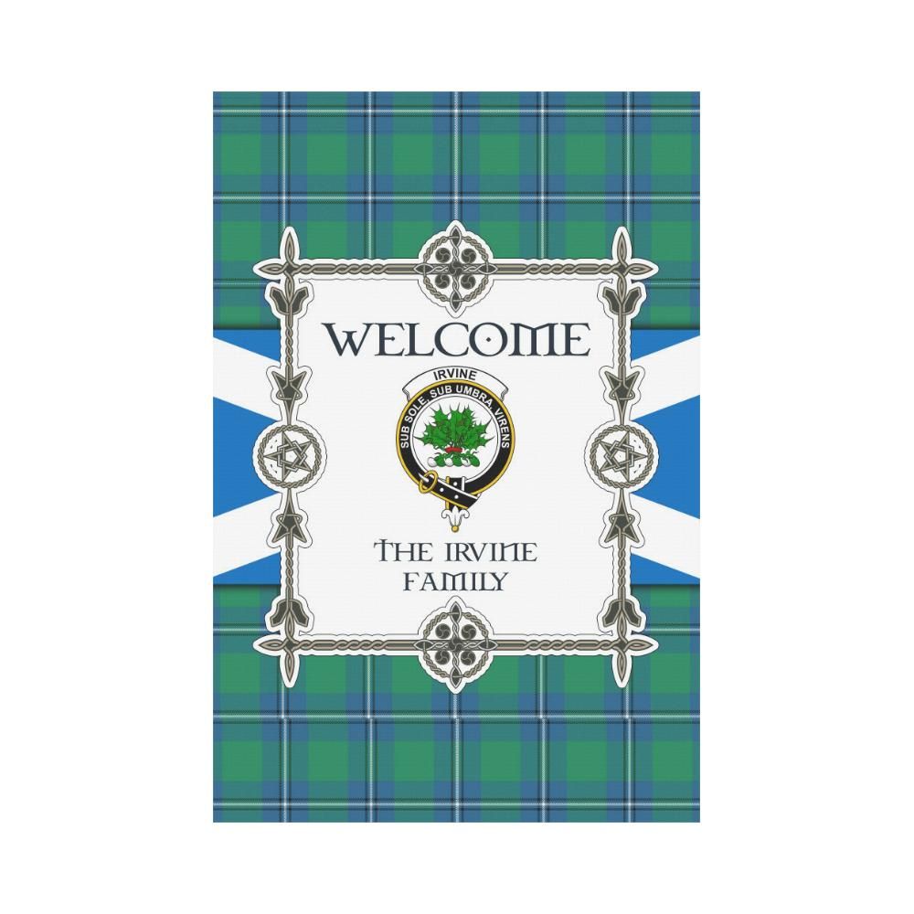 Irvine Clan Garden Flag, Scottish Tartan Irvine Clans Garden Flag New Style