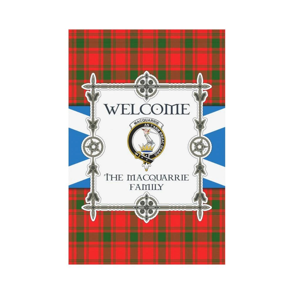 Macquarrie Clan Garden Flag, Scottish Tartan Macquarrie Clans Garden Flag New Style