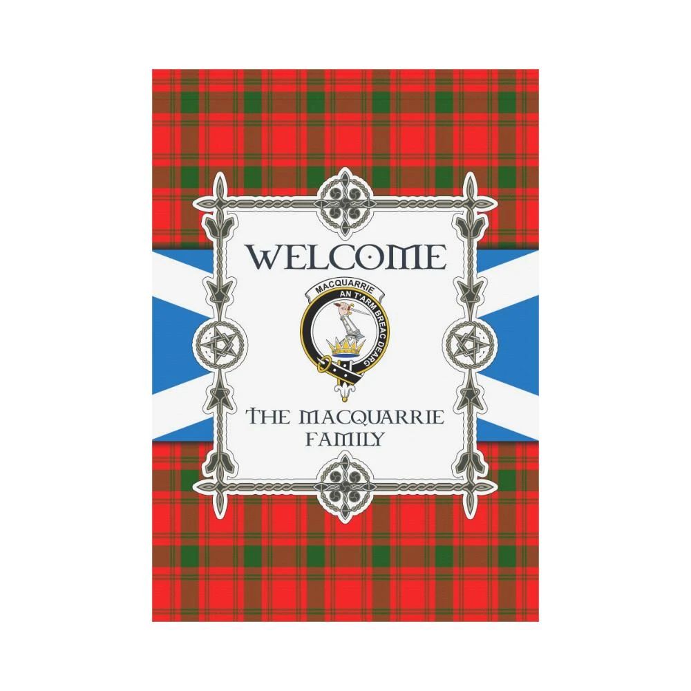 Macquarrie Clan Garden Flag, Scottish Tartan Macquarrie Clans Garden Flag New Style