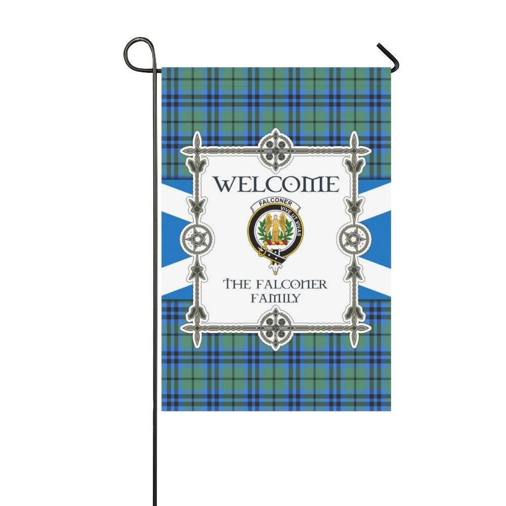 Falconer Clan Garden Flag, Scottish Tartan Falconer Clans Garden Flag New Style