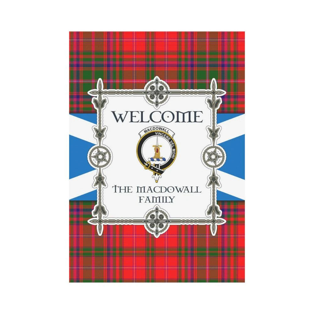 Macdowall Clan Garden Flag, Scottish Tartan Macdowall Clans Garden Flag New Style