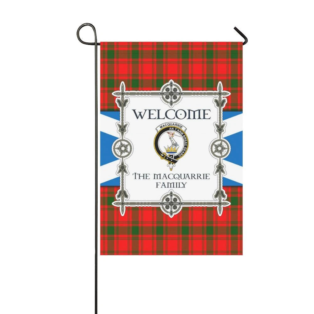 Macquarrie Clan Garden Flag, Scottish Tartan Macquarrie Clans Garden Flag New Style