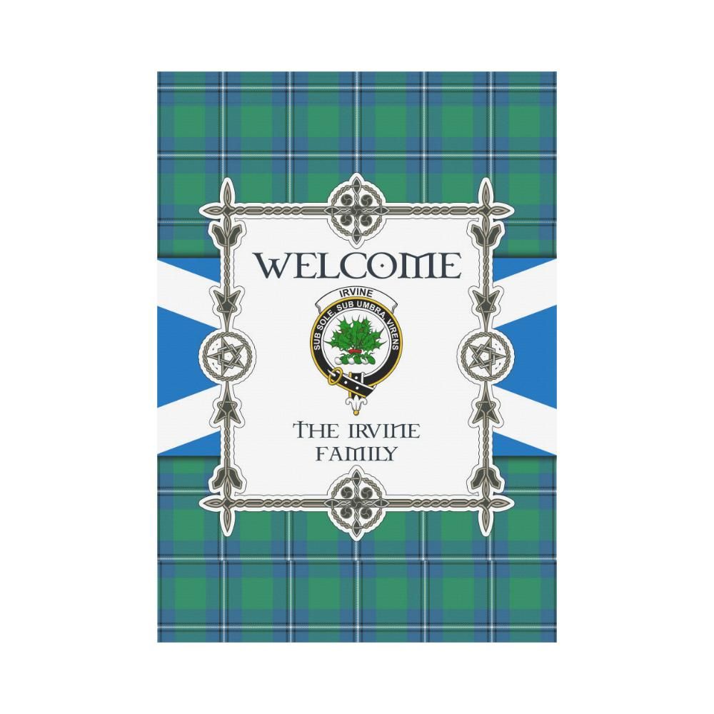 Irvine Clan Garden Flag, Scottish Tartan Irvine Clans Garden Flag New Style