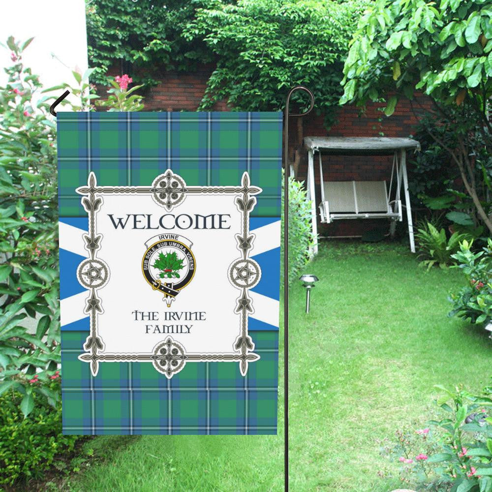 Irvine Clan Garden Flag, Scottish Tartan Irvine Clans Garden Flag New Style