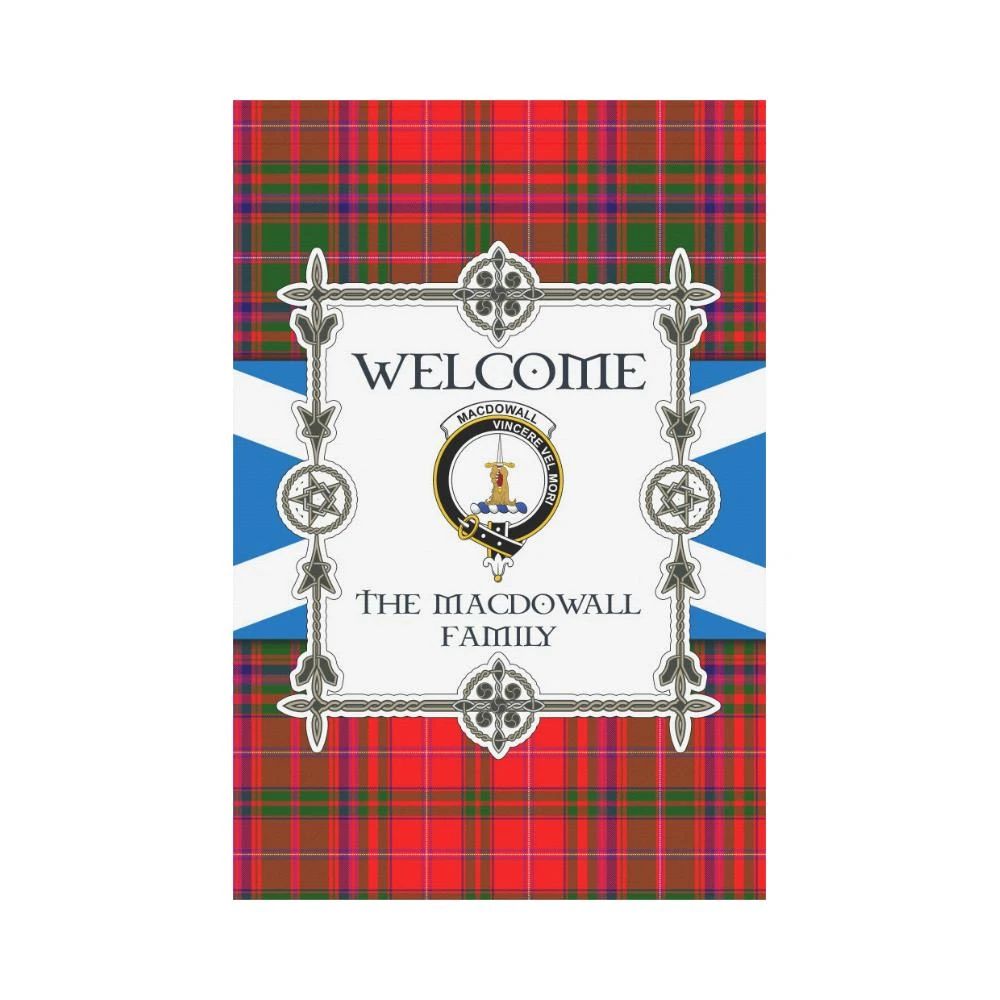 Macdowall Clan Garden Flag, Scottish Tartan Macdowall Clans Garden Flag New Style