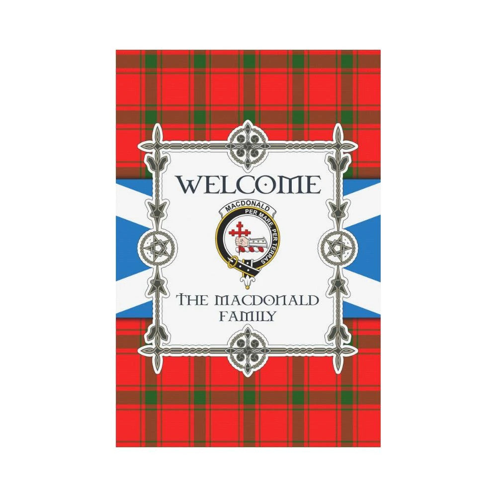 Macdonald 3 Clan Garden Flag, Scottish Tartan Macdonald 3 Clans Garden Flag New Style