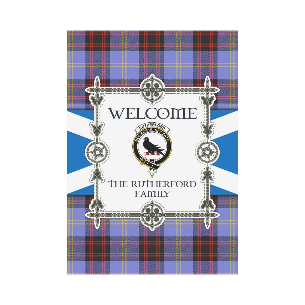 Rutherford Clan Garden Flag, Scottish Tartan Rutherford Clans Garden Flag New Style