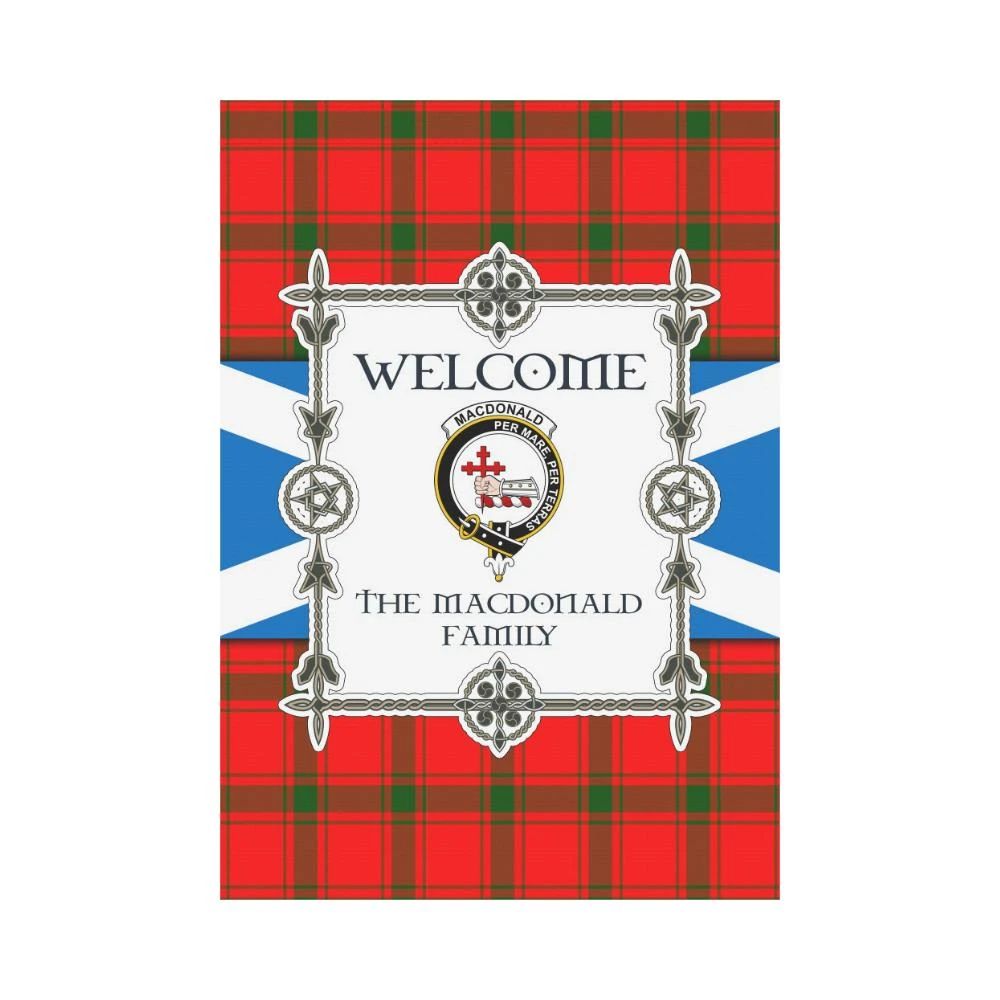 Macdonald 3 Clan Garden Flag, Scottish Tartan Macdonald 3 Clans Garden Flag New Style